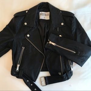 Pistola cropped faux leather jacket